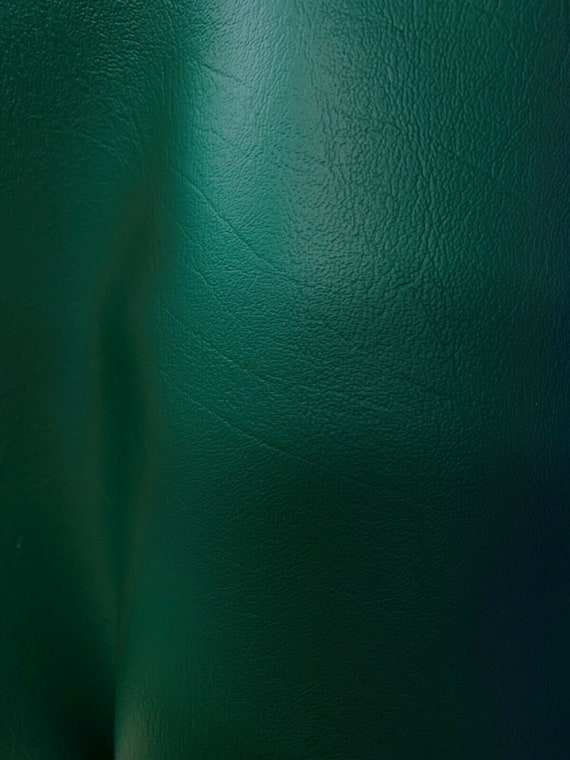 DARK GREEN Faux Leather Vinyl Upholstery Fabric (54 in.) Sold By The Yard