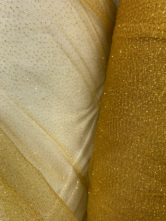 DARK GOLD Sparkle Glitter Tulle Decoration Event Fabric (60 in.) Sold By  The Yard