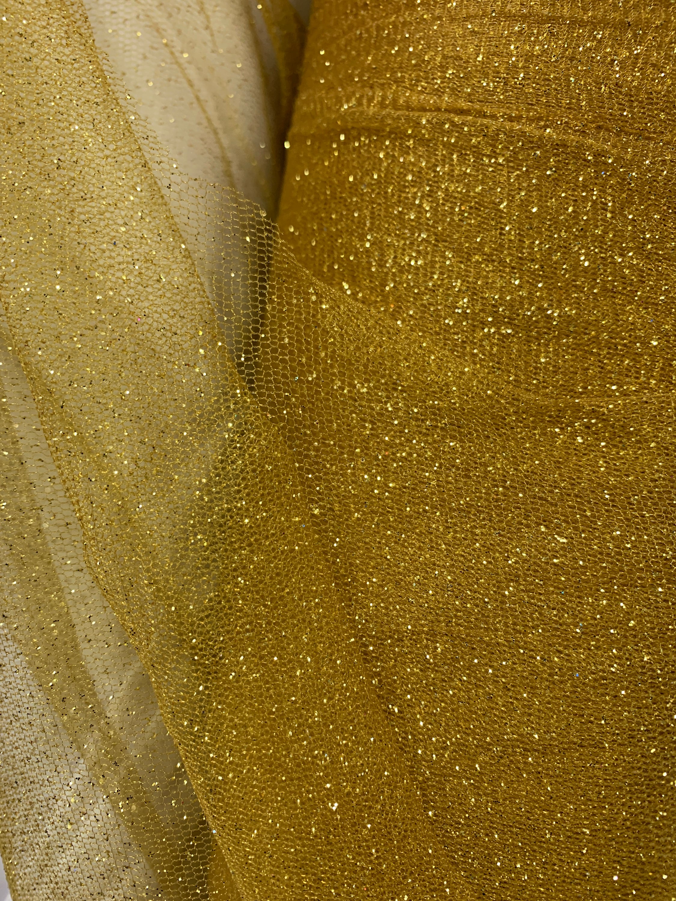 DARK GOLD Sparkle Glitter Tulle Decoration Event Fabric 60 Etsy