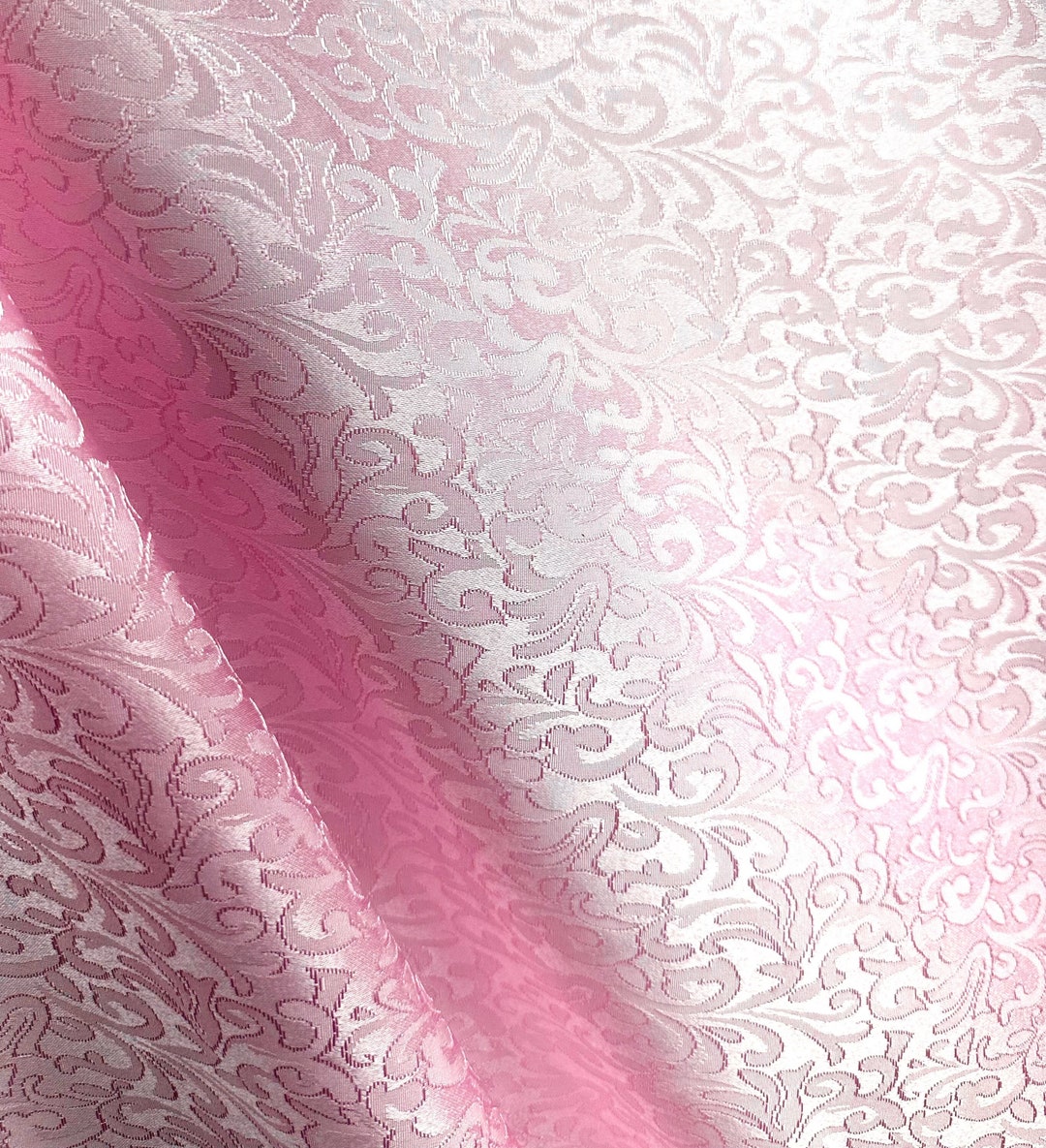 Pink Brocade BABY PINK Floral Brocade Fabric (60 In.) Sold by the Yard - Etsy