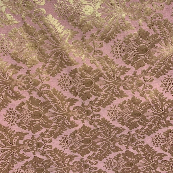 Pink Damask Fabric Etsy
