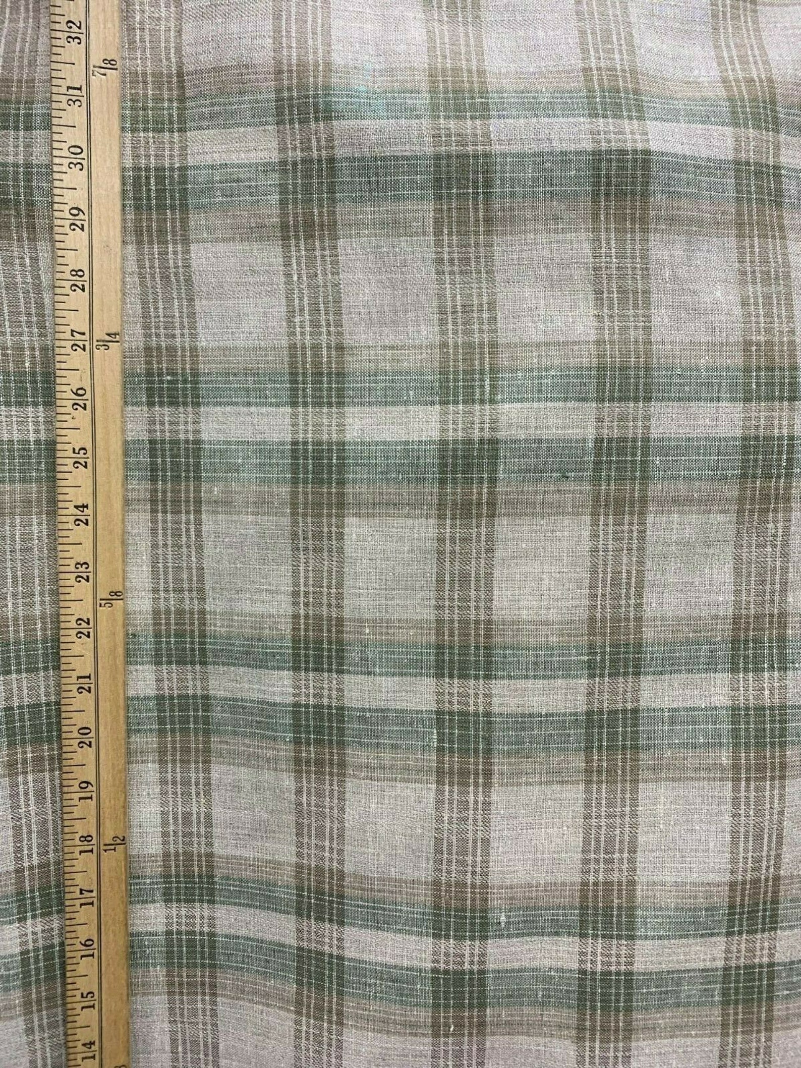 Natural Sage Green Plaid Plaid 100 Linen Fabric 60 in. 10 Etsy