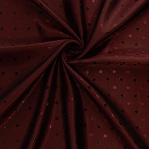BURGUNDY Novelty  Polka Dot Lining Fabric (55 in.) Sold By The Yard