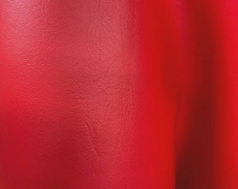 RED Faux Leather Vinyl Upholstery Fabric (54 in.) Sold By The Yard