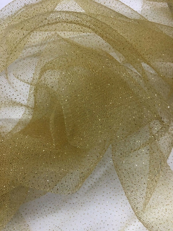 GOLD Sparkle Glitter Tulle Decoration Event Fabric 60 in. | Etsy