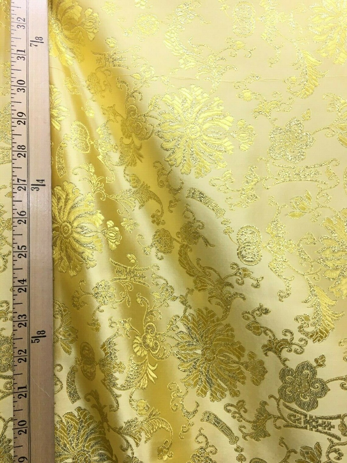 metallic floral brocade fabric texture