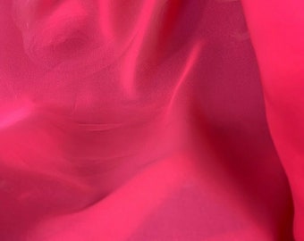 HOT PINK Sheer Solid Polyester Chiffon Fabric (60 in.) Sold By The Yard