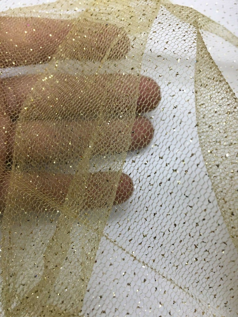 GOLD Sparkle Glitter Tulle Decoration Event Fabric 60 In. - Etsy