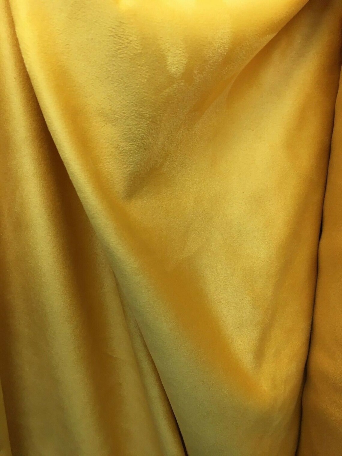 GOLDEN YELLOW Solid Faux Suede Upholstery Drapery Fabric 54 Etsy