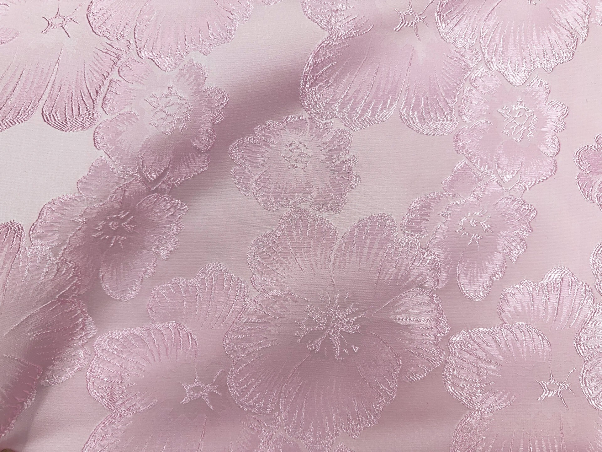 Pink Brocade BABY PINK Floral Brocade Fabric (60 In.) Sold by the Yard - Etsy