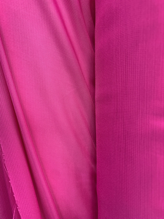 FUCHSIA PINK Sheer Solid Polyester Chiffon Fabric 60 In. - Etsy