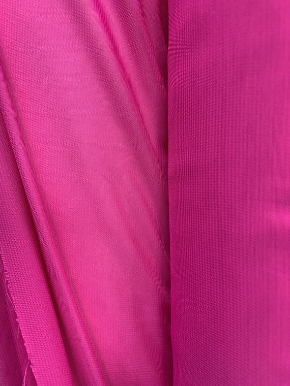 FUCHSIA PINK Sheer Solid Polyester Chiffon Fabric 60 In. - Etsy