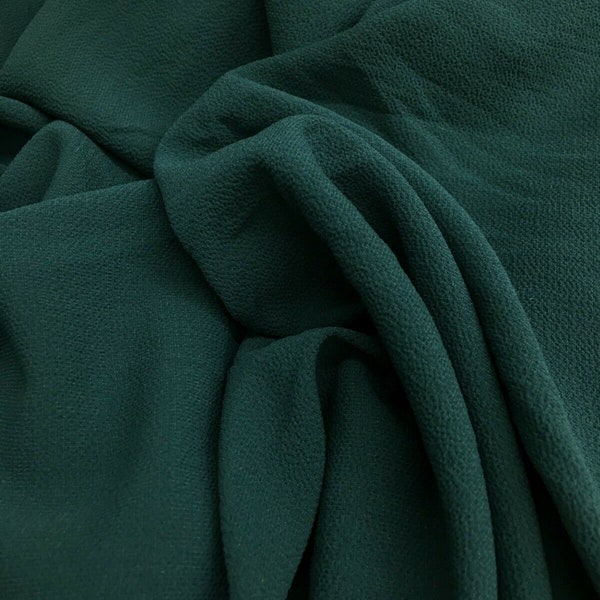 TEAL GREEN Bubble Crepe Georgette Fabric (60 in.) Sold By The Yard