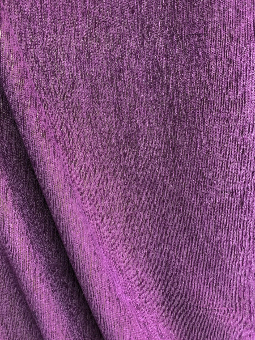 PURPLE Solid Chenille Velvet Upholstery Drapery Fabric 58 Etsy