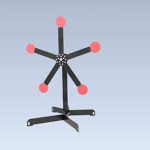 Texas Star / Propeller / Spinning Plate Rack - 4 Target Designs - DXF files and Manufacturing drawings - Digital Download - AR 500