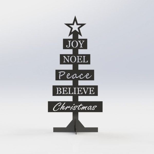 Standing Advent Christmas Tree DXF + SVG files - Plasma - Laser - Water Jet