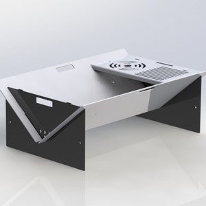 V-Shape Firepit DXF file - 1/8&quot; - 3/16&quot; - 1/4&quot; Thick metal - Portable Design - Press Brake Required