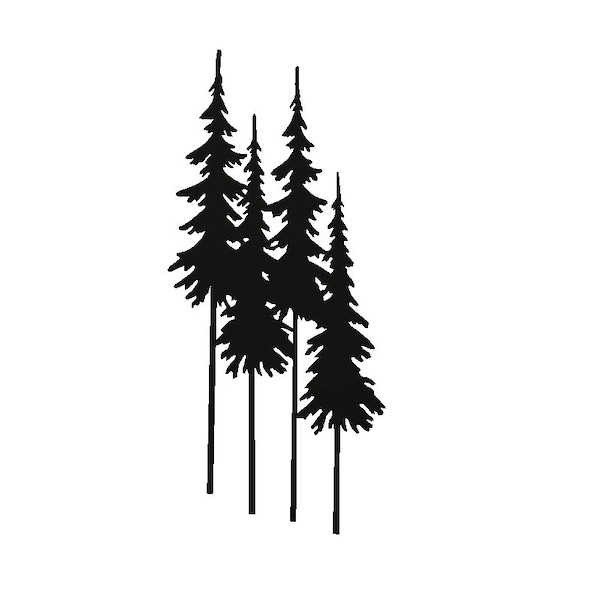 Trees DXF + SVG file - Digital Download