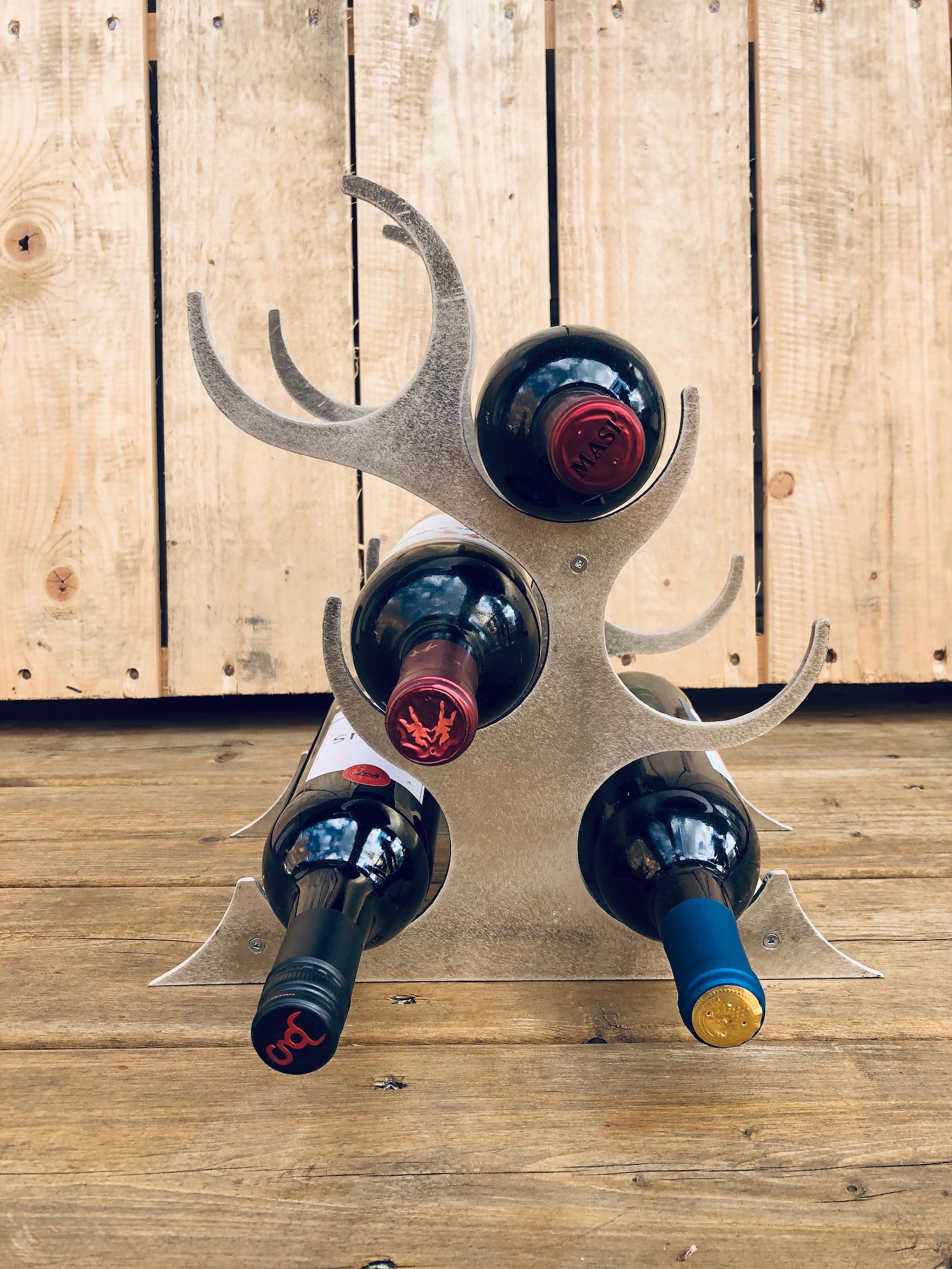 Horn Themed Wine Bottle Rack DXF File Download and Etsy