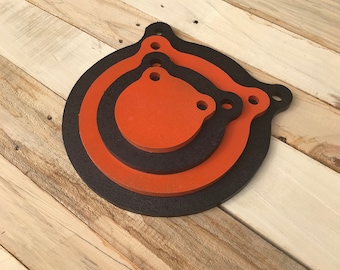 Target Gong DXF files - 2" to 16" sizes - 6" Duelling Tree Paddle