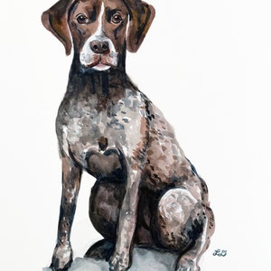 Custom Dog Portrait Watercolor: hand painted commission of your dog, Memorial or Pet Loss gift image 10
