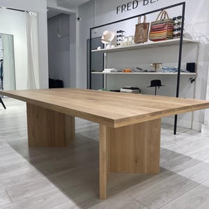 Large Solid Oak Dining Table 250 cm (98 in) – The Sarasota – Handmade Statement Table for 10, Made in France