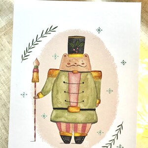 Cartolina, Biglietto d'auguri, Biglietto di Natale 'Orsetto Schiaccianoci' formato A6 105x148 mm immagine 2