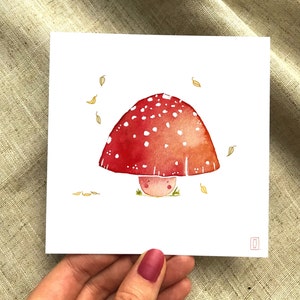 Carte 'Champignon rouge' Carte de Voeux Carte d'été format carré 120x120 mm image 5