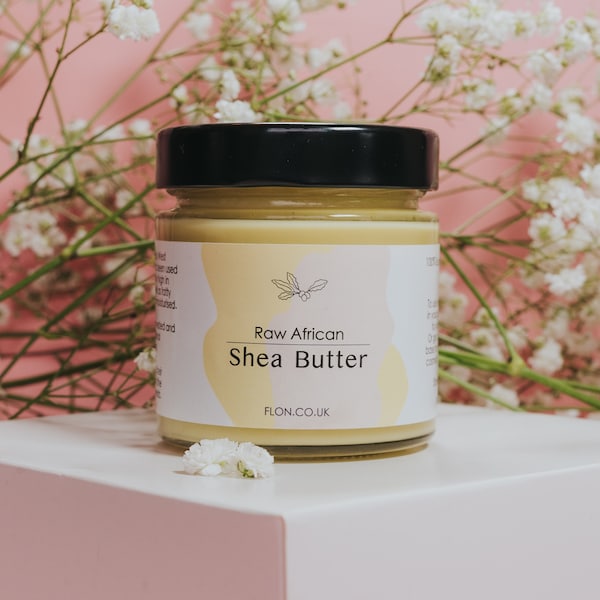 RAW African Unraffined Organic Sheabutter|Die ultimative natürliche Hautpflege Feuchtigkeitscreme| 100% Natürlich | Ethisch gewonnene Körperbutter