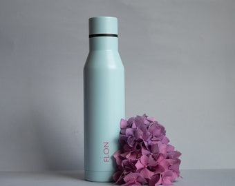 Wiederverwendbare Wasserflasche aus Edelstahl | Zero Waste BPA & Plastikfreier Isolierkolben | Umweltfreundliches Geschenk | Schlichtes Elegantes Design - 500ml