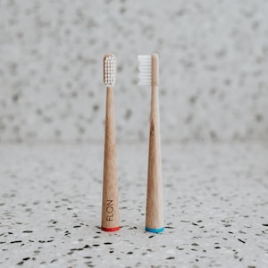 Brosse à dents en bambou à poils souples pour enfant | Poignée biodégradable écologique naturelle Brosse à dents en bambou | Produit zéro déchet sans plastique