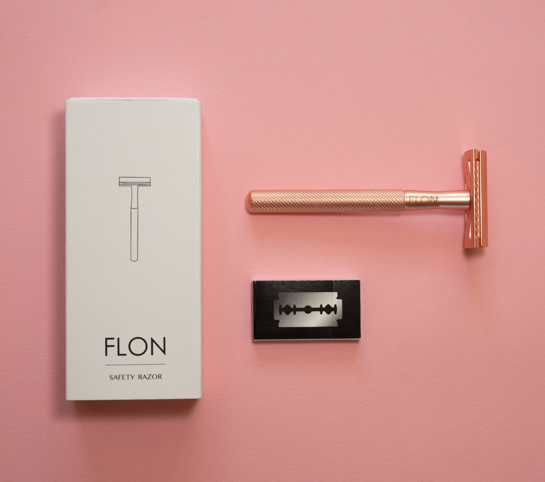 Brass Safety Razor: Reusable, Zero Waste Shaving Razor With 5 Blades - Etsy