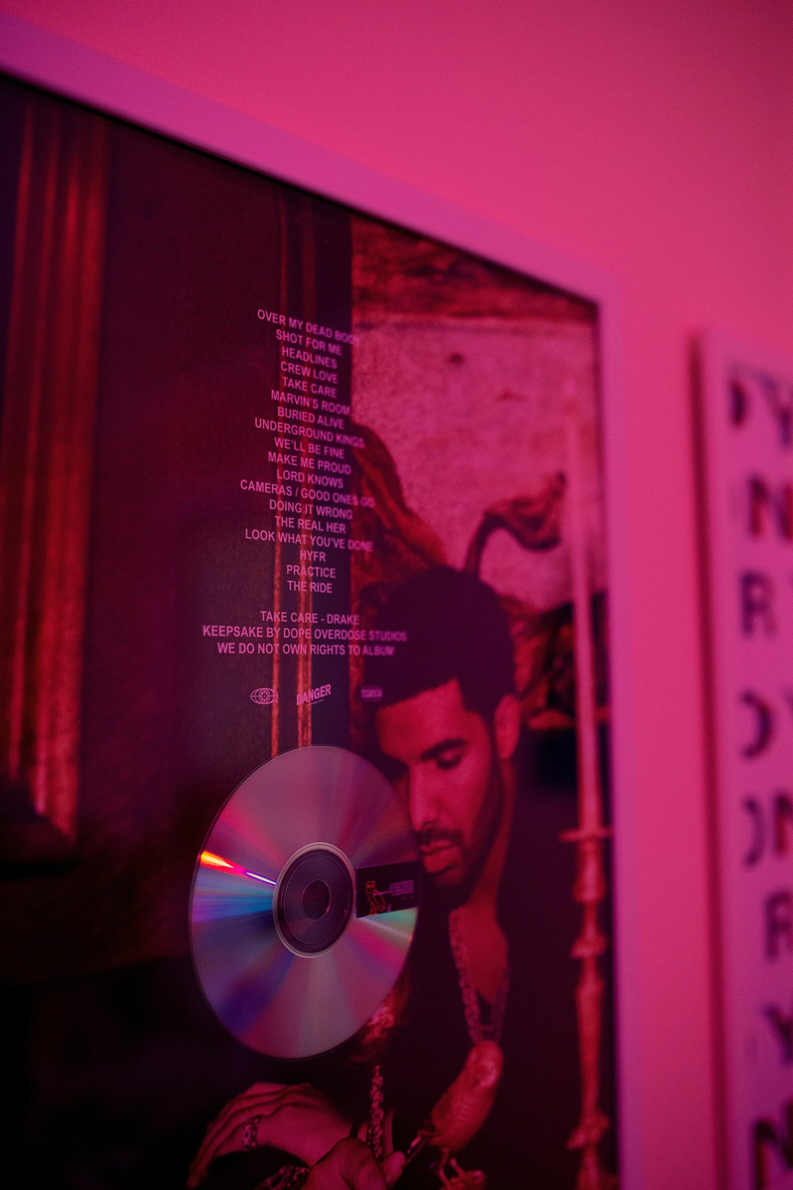Drake Take Care Poster Framed CD Holder Album Wall Art Etsy