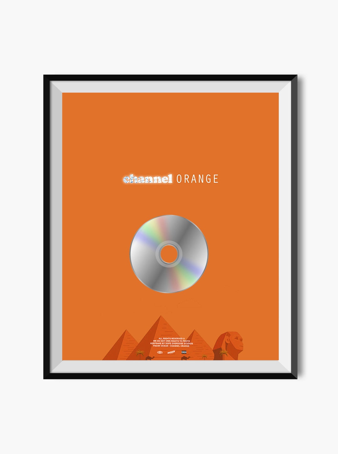 Frank Ocean Channel Orange Poster / Framed CD Holder / Album 