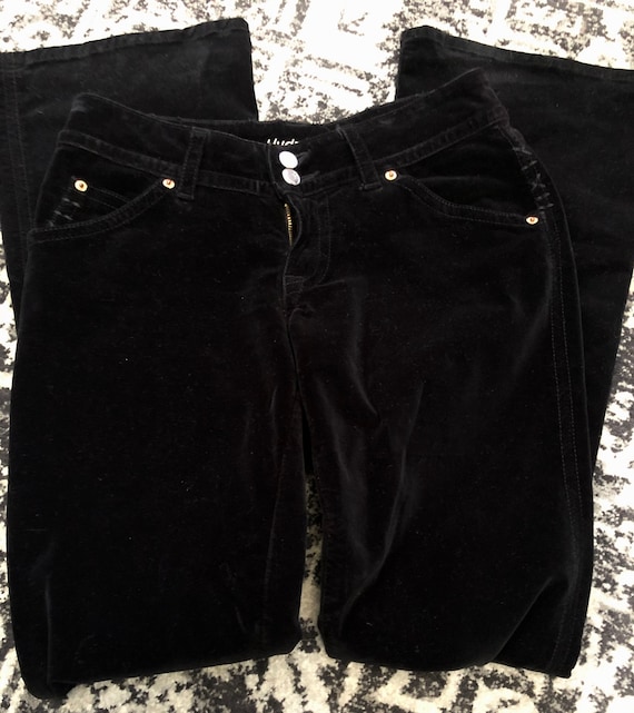 Hudson Black Velvet Jeans Size 28