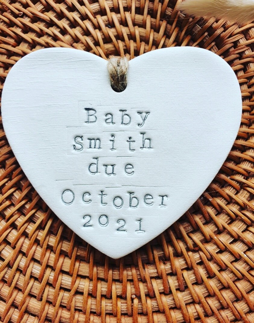 Pregnancy Announcement Keepsake Baby Announcement Gift Etsy
