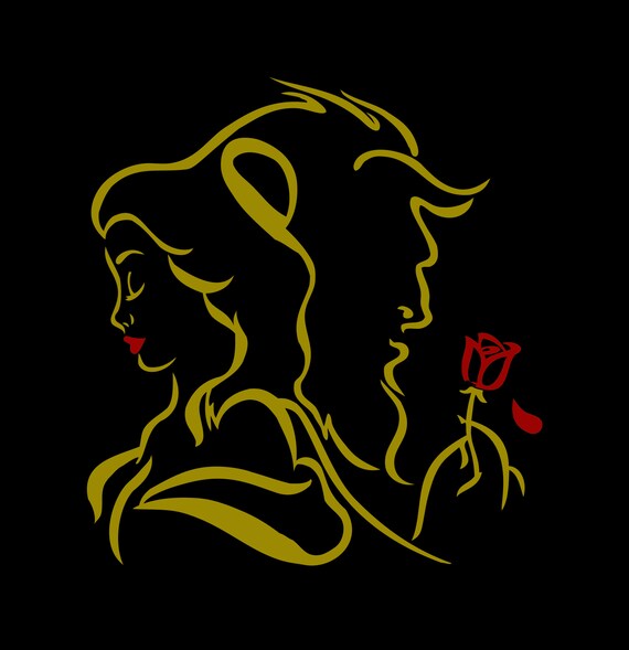Beauty and the Beast Decal Sticker Fairy Tale Decal Love Etsy