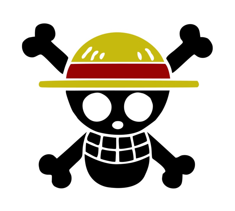 One Piece Luffy Flag Decal Sticker Logo Colorful design Etsy