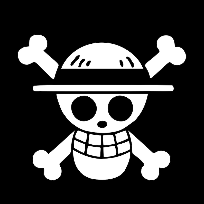 One Piece Luffy Flag Decal Sticker Logo Colorful design Etsy