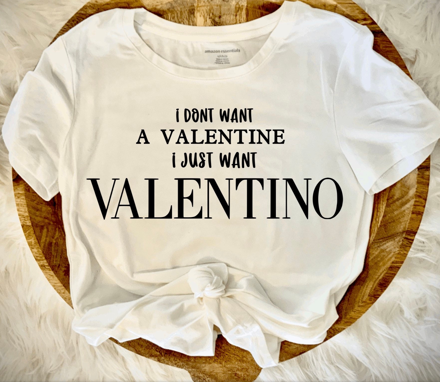 Dont Want Just Want VALENTINO Womens T-shirt - Etsy