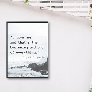 I Love Her And That S The Beginning And End Of Everything Etsy