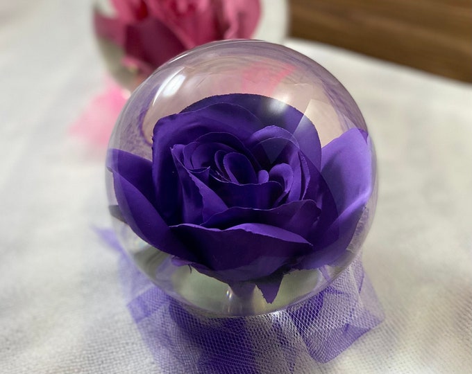 Forever Rose in Water, Globe Water Rose Globe - Etsy - How To Change The Water In A Rose Globe