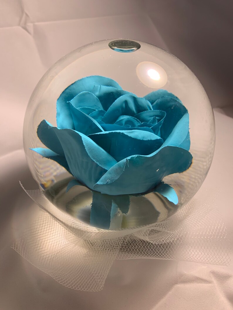Forever Rose dans Water Globe Rose Globe Colored Rose Etsy