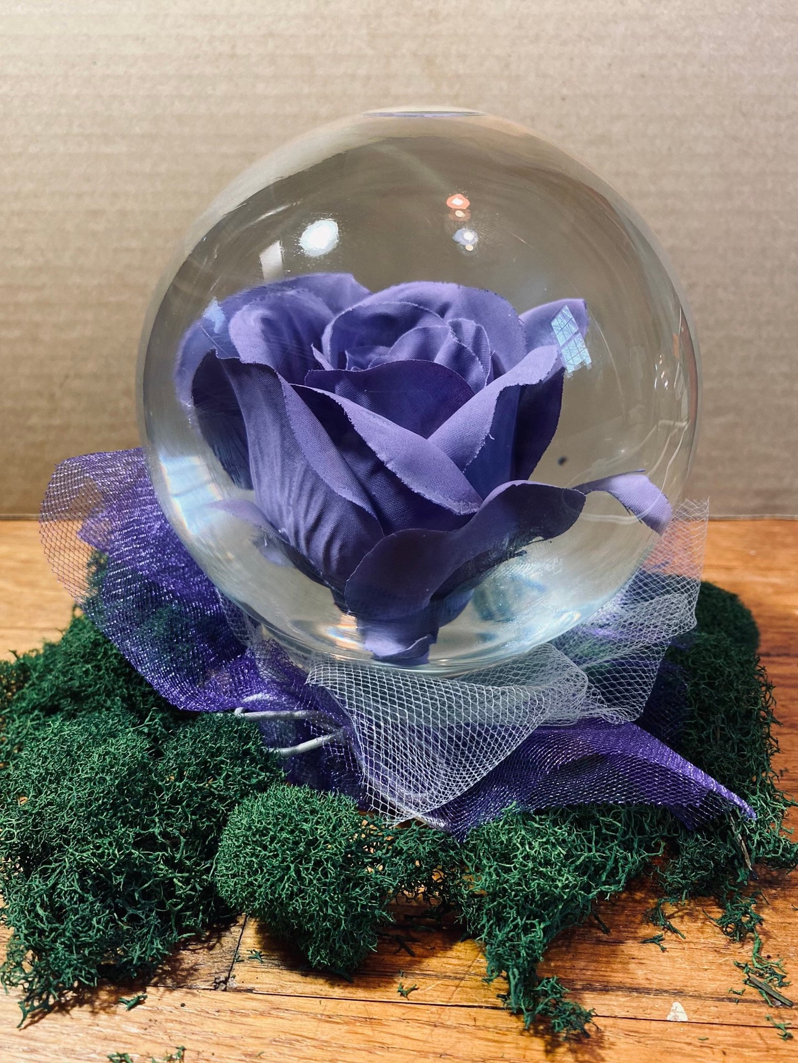 Forever Rose in Water Globe Rose Globe Colored Rose Forever Etsy