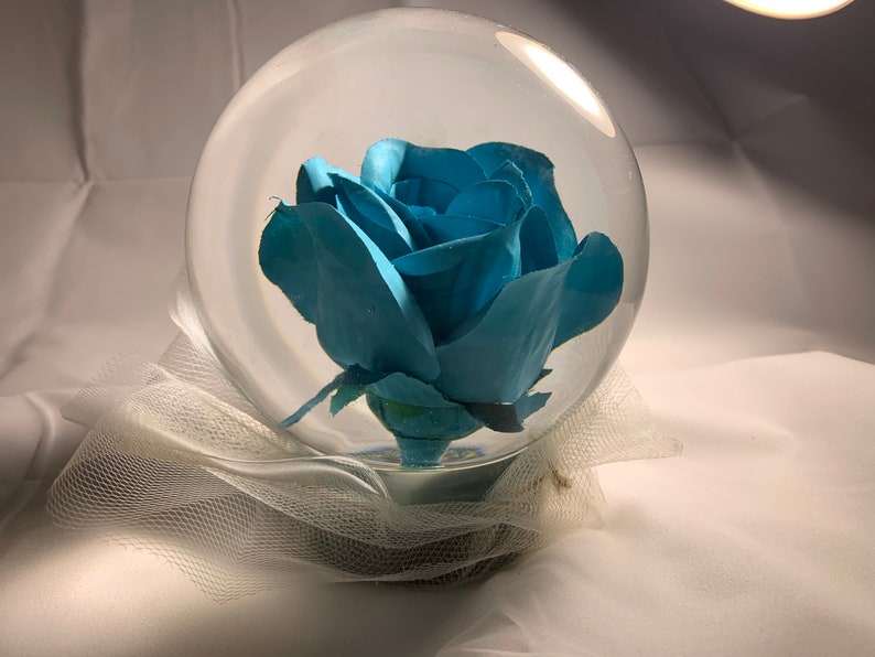 Forever Rose in Water Globe Rose Globe Colored Rose Forever Etsy