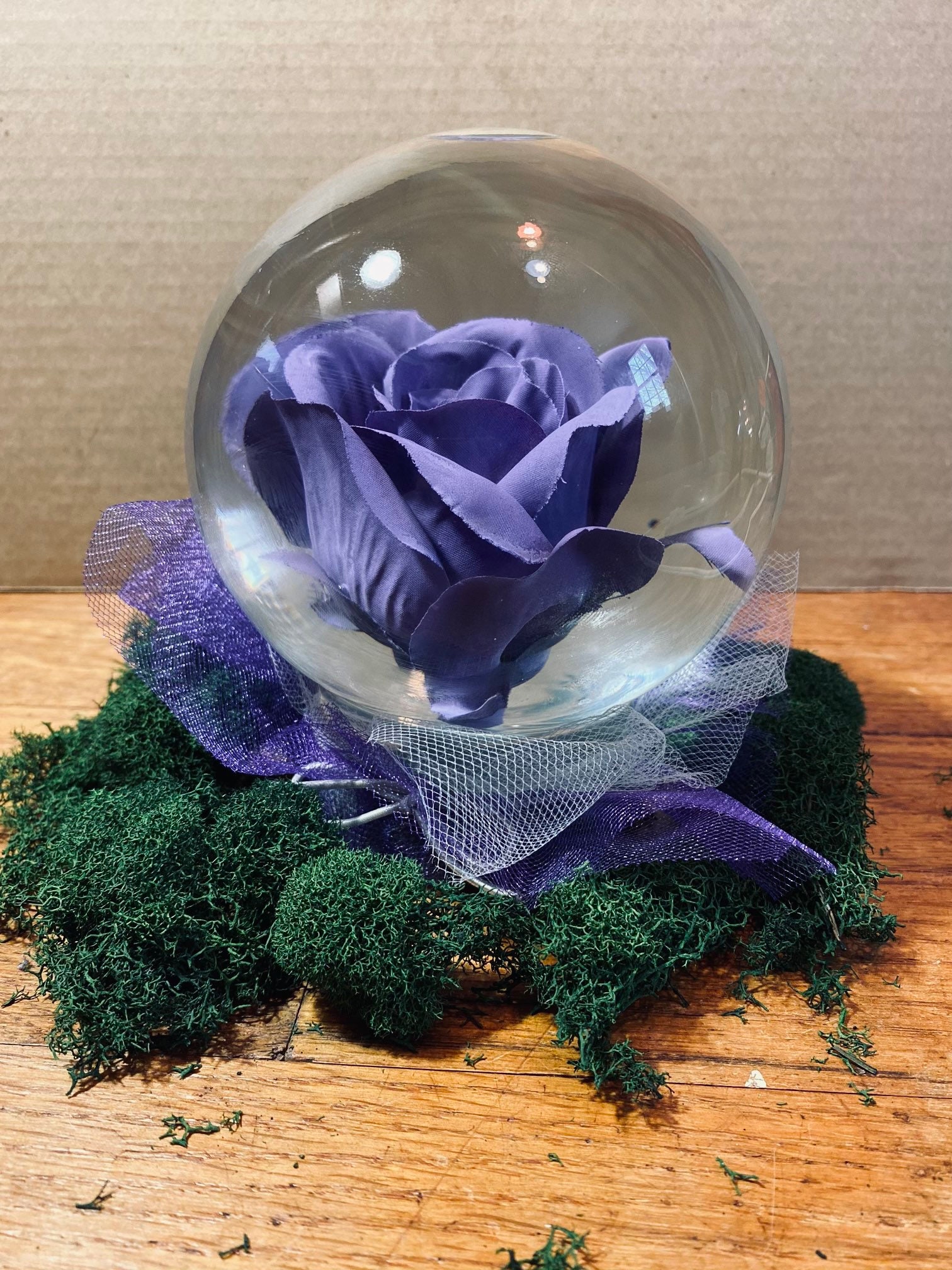 Forever Rose in Water Globe Rose Globe Colored Rose Forever Etsy