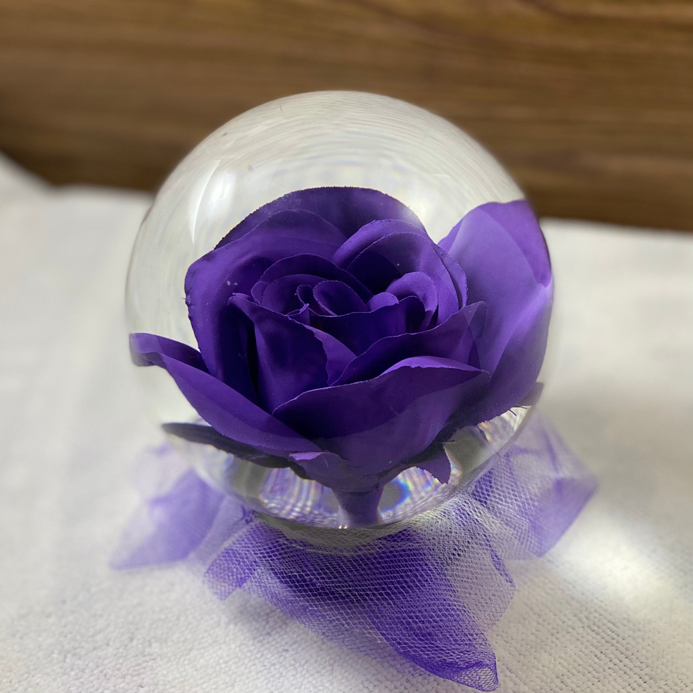 Forever Rose in Water Globe, Rose Globe, Colored Rose, Forever Rose