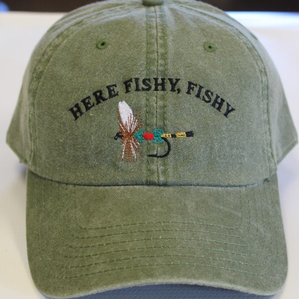 Here Fishy Fishy Fly Cap