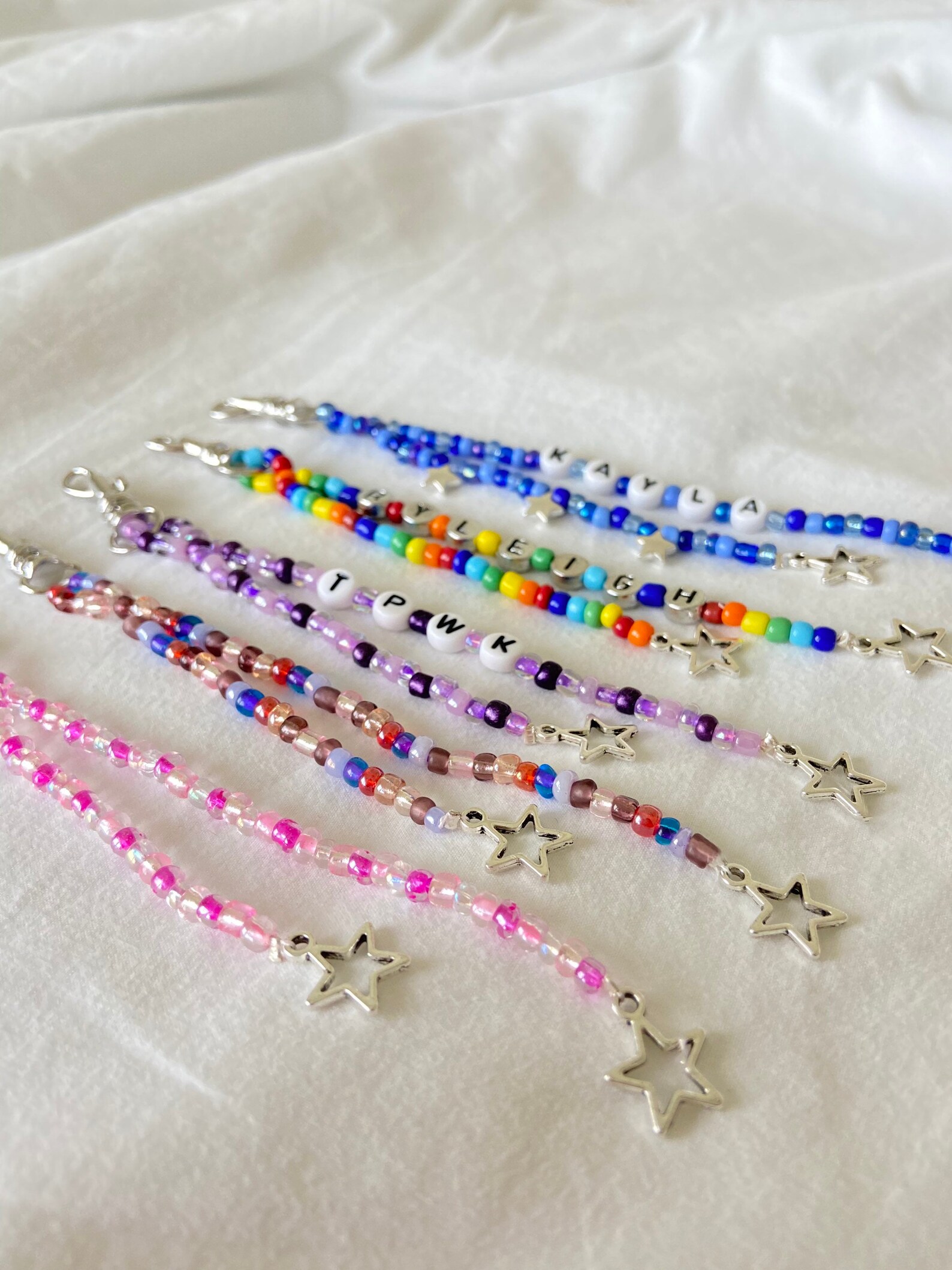 Custom Beaded Keychain/Beaded Keyring/Personalized Etsy