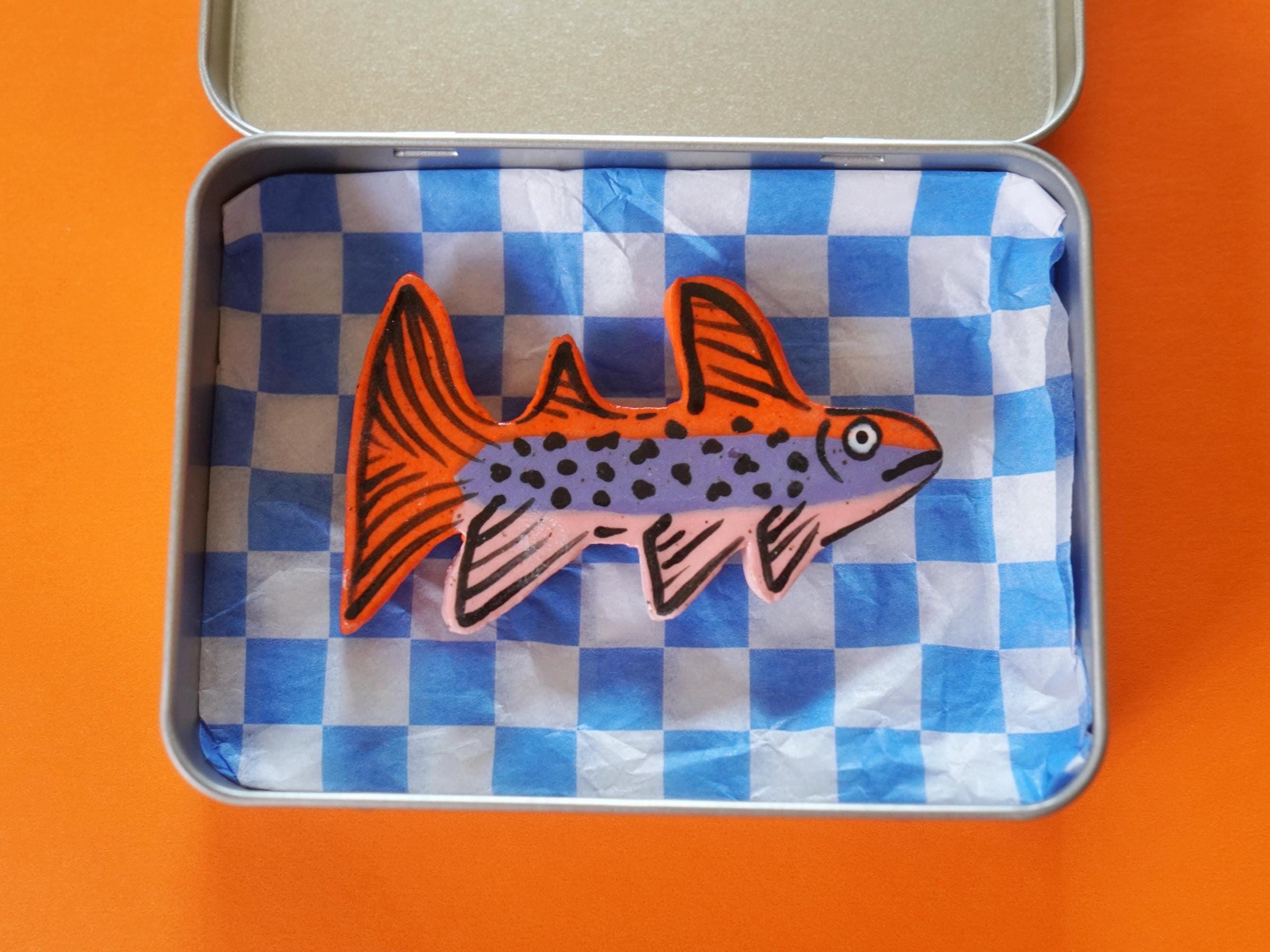 Colorful Ceramic Fish Magnets Colorful Trout Fridge Magnets Handmade ...
